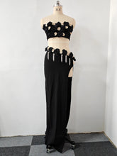 New Arrival Women Sexy Strapless Florals 2 Pieces Bodycon Long Dress Nightclub Party Fashion Girls' Vacation Outfit Vestido